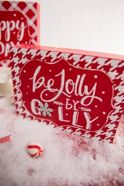 Decorator's Warehouse Red & White Christmas Block > Christmas Decor|Peppermint