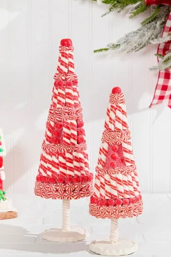 Decorator's Warehouse Red & White Clay Dough Candy Tree - Set Of 2 > Peppermint|Tabletop & Accent Trees