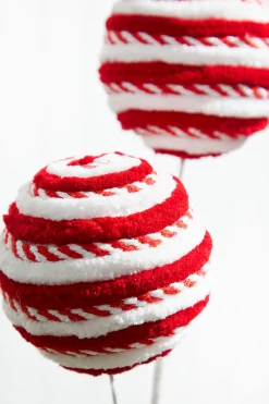 Decorator's Warehouse 24” Red/White Peppermint Ball Spray > Christmas Sprays|Christmas Decor