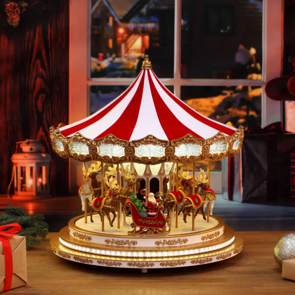 Decorator's Warehouse 20" Regal Christmas Carousel > Mr. Christmas|Mr. Christmas