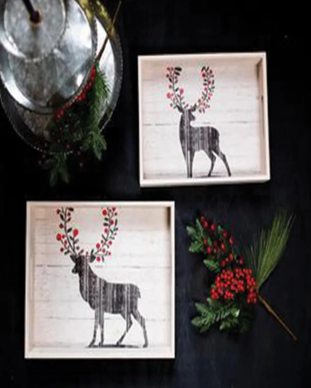 Decorator's Warehouse Reindeer Trays - Set of 2 > Christmas Sale
