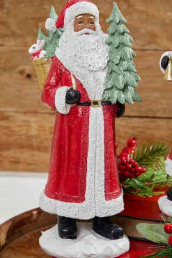 Decorator's Warehouse 13” Resin African-American Santa > Cardinal|Farmhouse