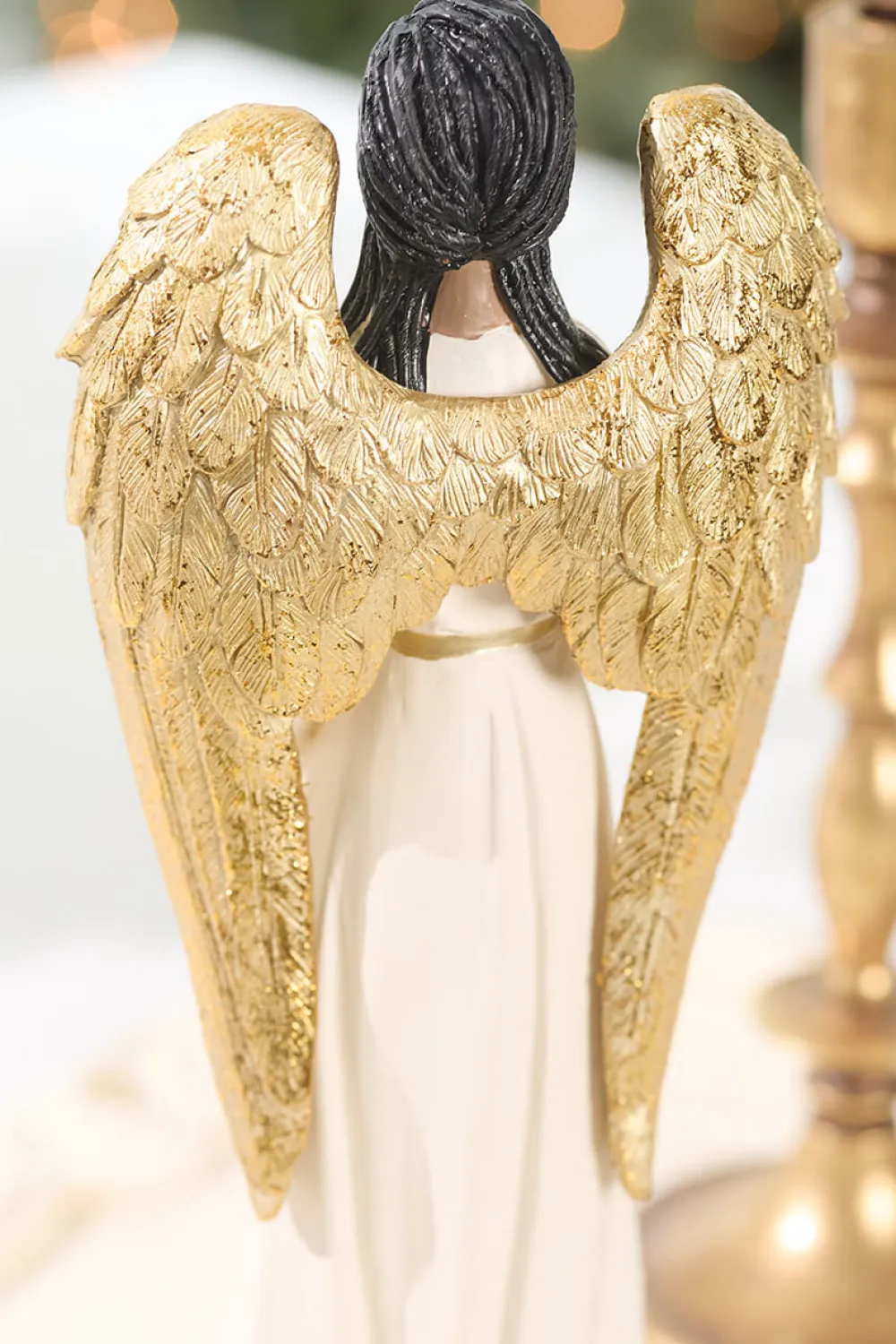 Decorator's Warehouse 13.25" Resin Angel with Harp > Santas & Angels|Christmas Decor