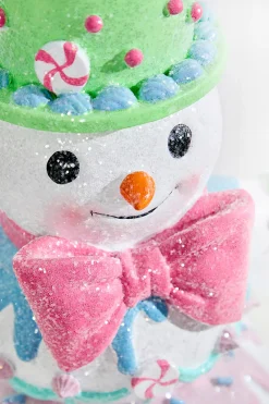 Decorator's Warehouse 17.5" Resin Candylicious Snowman With Bowtie > Santa'S Sweet Shoppe|Christmas Accents