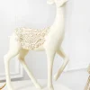 Decorator's Warehouse 14" Resin Deer with Scroll Saddle > Gold & Champagne|Natural Elegance