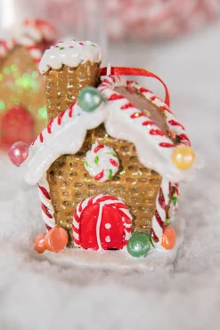 Decorator's Warehouse 3.5” Resin Gingerbread House Ornament > Christmas Ornaments|Christmas Decor