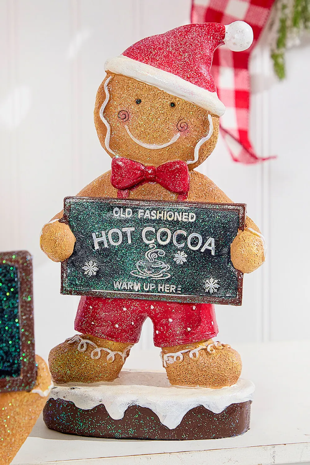 Decorator's Warehouse 9.8" Resin Gingerbread Man Holding Sign > Kristin'S Picks|Christmas Accents