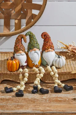 Decorator's Warehouse 10" Resin Harvest Gnomes Shelf Sitter > Christmas Decor