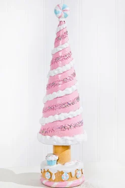 Decorator's Warehouse 15" Resin Holiday Candy Tree > Santa'S Sweet Shoppe|Christmas Accents