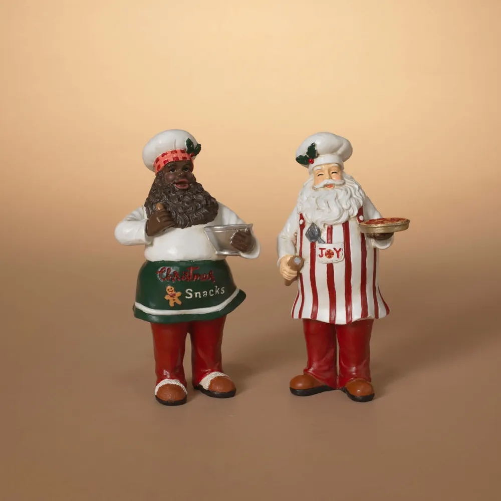 Decorator's Warehouse 8" Resin Holiday Chef Santa > Christmas Decor|Christmas Accents