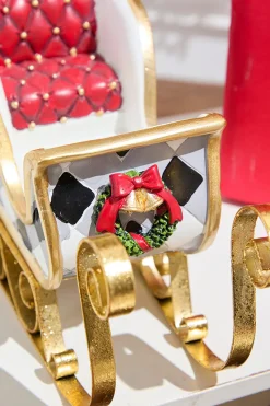 Decorator's Warehouse Resin & Metal Holiday Sleigh, White - Set Of 2 > Nutcracker|Christmas Accents