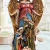 Decorator's Warehouse 13.5" Resin Nativity Figurine With Angel > Santas & Angels|Nativity Scene