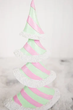 Decorator's Warehouse 11.6” Resin Pastel Peppermint Layer Tree > Christmas Decor|Santa'S Sweet Shoppe