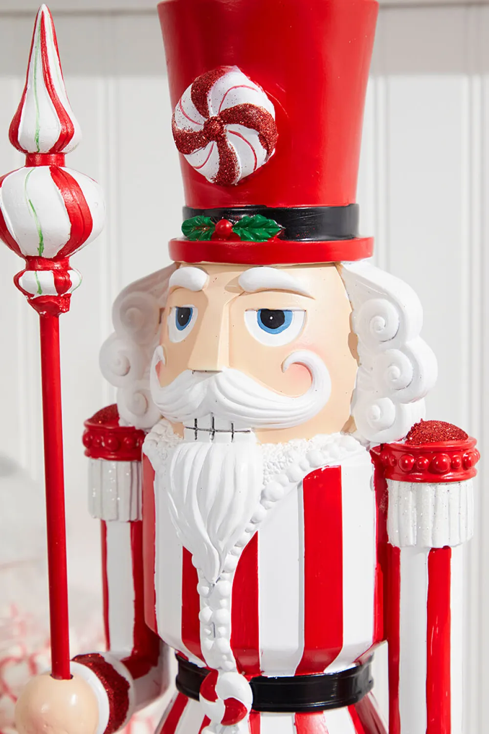 Decorator's Warehouse 24" Resin Peppermint Nutcracker > Christmas Decor|Christmas Accents