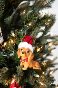 Decorator's Warehouse 2.5” Resin Pup with Hat Ornament > Sale|Christmas Sale