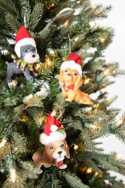Decorator's Warehouse 2.5” Resin Pup with Hat Ornament > Sale|Christmas Sale