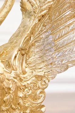 Decorator's Warehouse 14" Resin Royal Swan > Gold & Champagne|Natural Elegance