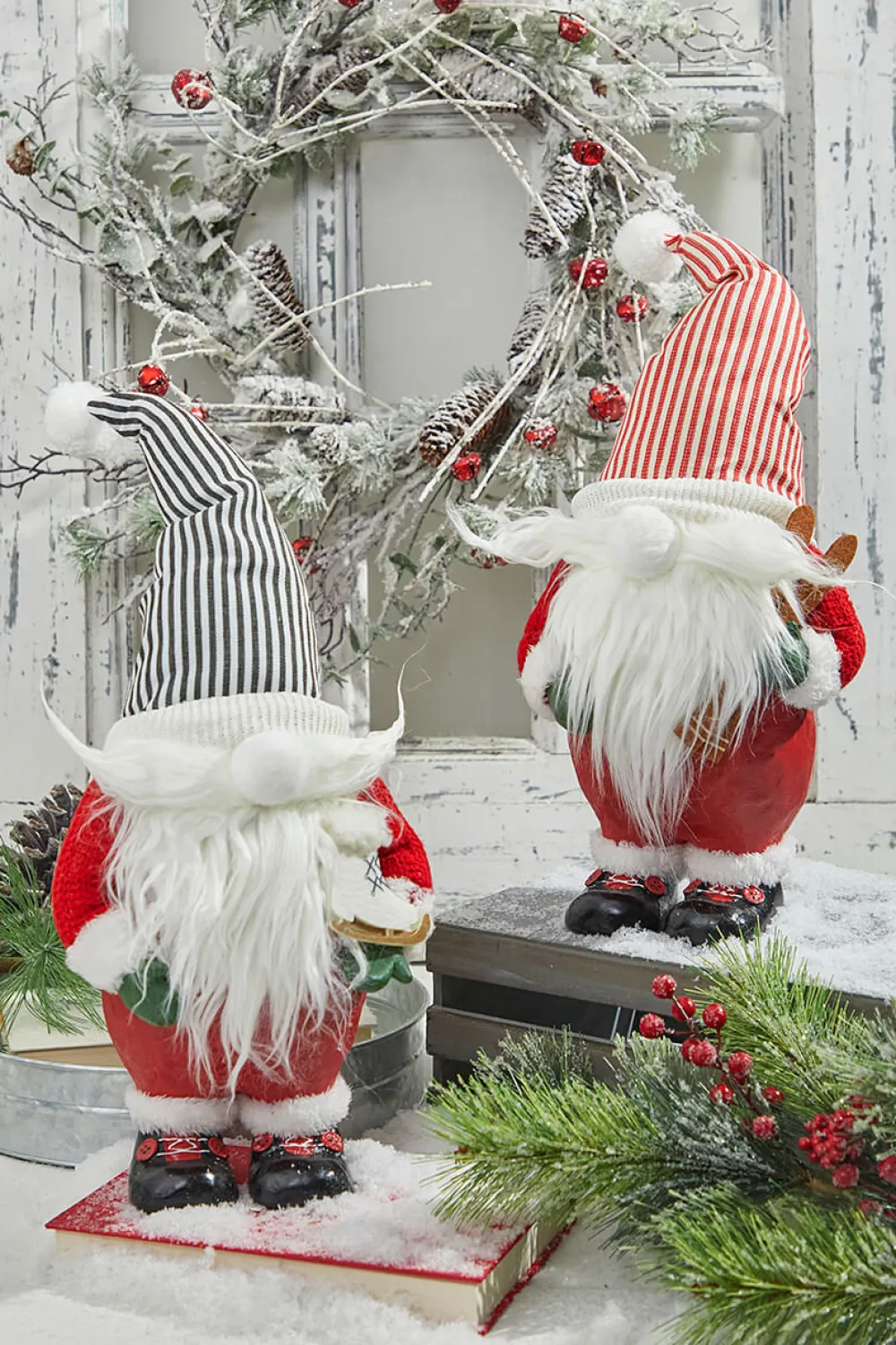Decorator's Warehouse 13” Resin Santa Gnome Figurine > Christmas Accents|Christmas Decor