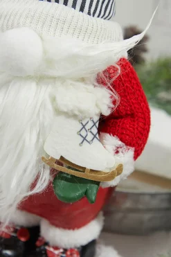 Decorator's Warehouse 13” Resin Santa Gnome Figurine > Christmas Accents|Christmas Decor