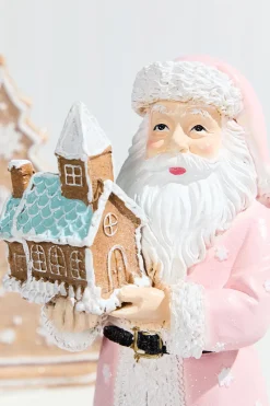 Decorator's Warehouse 11.5" Resin Santa with Gingerbread House > Santa'S Sweet Shoppe|Christmas Accents