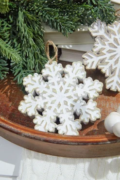 Decorator's Warehouse 5” Resin Snowflake Ornament > Christmas Ornaments|Winter Woodland
