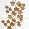Decorator's Warehouse 32” Rose Gold Glitter Leaf Stem > Gold & Champagne|Natural Elegance