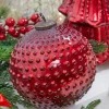 Decorator's Warehouse 6" Round Hobnail Ruby Mercury Glass Ornament > Christmas Decor|Christmas Ornaments