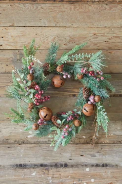 Decorator's Warehouse 18" Rustic Bell Wreath > Christmas Decor|Farmhouse