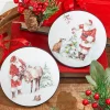 Decorator's Warehouse 5.75” Santa and Animal Disc Ornament > Cardinal|Christmas Decor