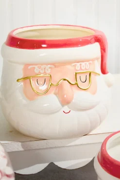 Decorator's Warehouse 4.25" - 5" Santa Ceramic Pot > Christmas Sale|Christmas Decor
