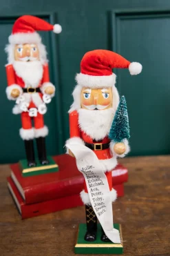 Decorator's Warehouse 15" Santa Nutcracker with List & Tree > Christmas Decor|Nutcracker