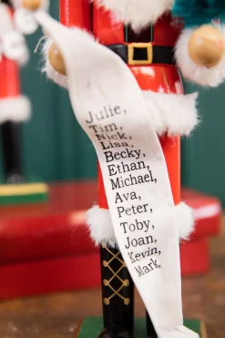 Decorator's Warehouse 15" Santa Nutcracker with List & Tree > Christmas Decor|Nutcracker