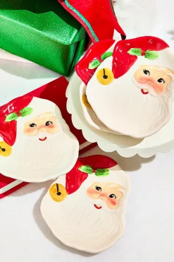 Decorator's Warehouse 6" Santa Plates, Set of 4 > Sale|Christmas Sale