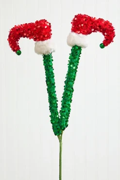 Decorator's Warehouse 23" Sequin Elf Legs Spray > Christmas Decor|Christmas Sprays