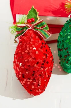 Decorator's Warehouse 7" Sequin Finial Ornament > Christmas Decor|Christmas Ornaments