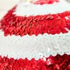 Decorator's Warehouse 6" Sequin Stripe Ball Ornament > Peppermint|Christmas Decor