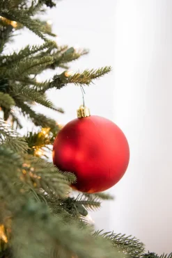 Decorator's Warehouse 3.9” Shiny/Matte Christmas Red Shatterproof Ornaments - Set of 4 > Cardinal|Nutcracker