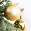 Decorator's Warehouse 3.9” Shiny/Matte Gold Shatterproof Ornaments - Set of 4 > Classic Christmas|Nutcracker
