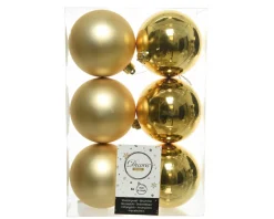 Decorator's Warehouse 3.1” Shiny/Matte Light Gold Shatterproof Ornaments - Set of 6 > Nutcracker|Boxed Sets