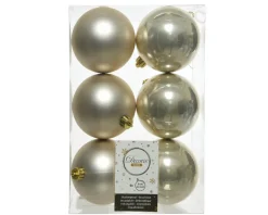 Decorator's Warehouse 3.1” Shiny/Matte Pearl Shatterproof Ornaments - Set of 6 > Boxed Sets|Christmas Decor