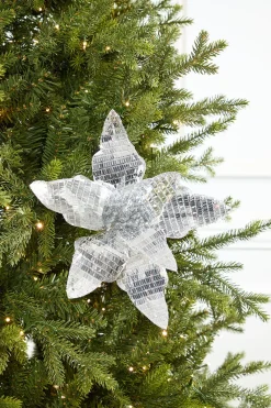 Decorator's Warehouse 24" Shiny Mirrored Poinsettia Stem > Christmas Decor|Christmas Flowers