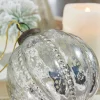 Decorator's Warehouse 4" Silver Beaded Mercury Glass Ornament > White Christmas|Christmas Decor