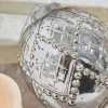 Decorator's Warehouse 5" Silver Beaded Regal Burnished Mercury Glass Ornament > White Christmas|Christmas Decor