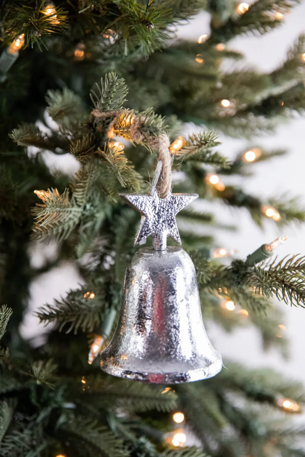 Decorator's Warehouse 5” Silver Bell Ornament > Christmas Ornaments|Christmas Ornaments