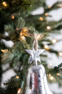Decorator's Warehouse 5” Silver Bell Ornament > Christmas Ornaments|Christmas Ornaments