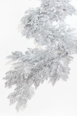 Decorator's Warehouse 6' Silver Bling Bling Cedar Garland > White Christmas|Christmas Sale