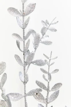 Decorator's Warehouse 30" Silver Glitter Eucalyptus Spray > White Christmas|2026 New Additions