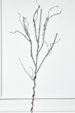 Decorator's Warehouse 43” Silver Sequin Branch > White Christmas|Christmas Sprays