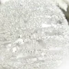 Decorator's Warehouse 4" Silver Sequin Iced Ball Ornament > White Christmas|Christmas Decor