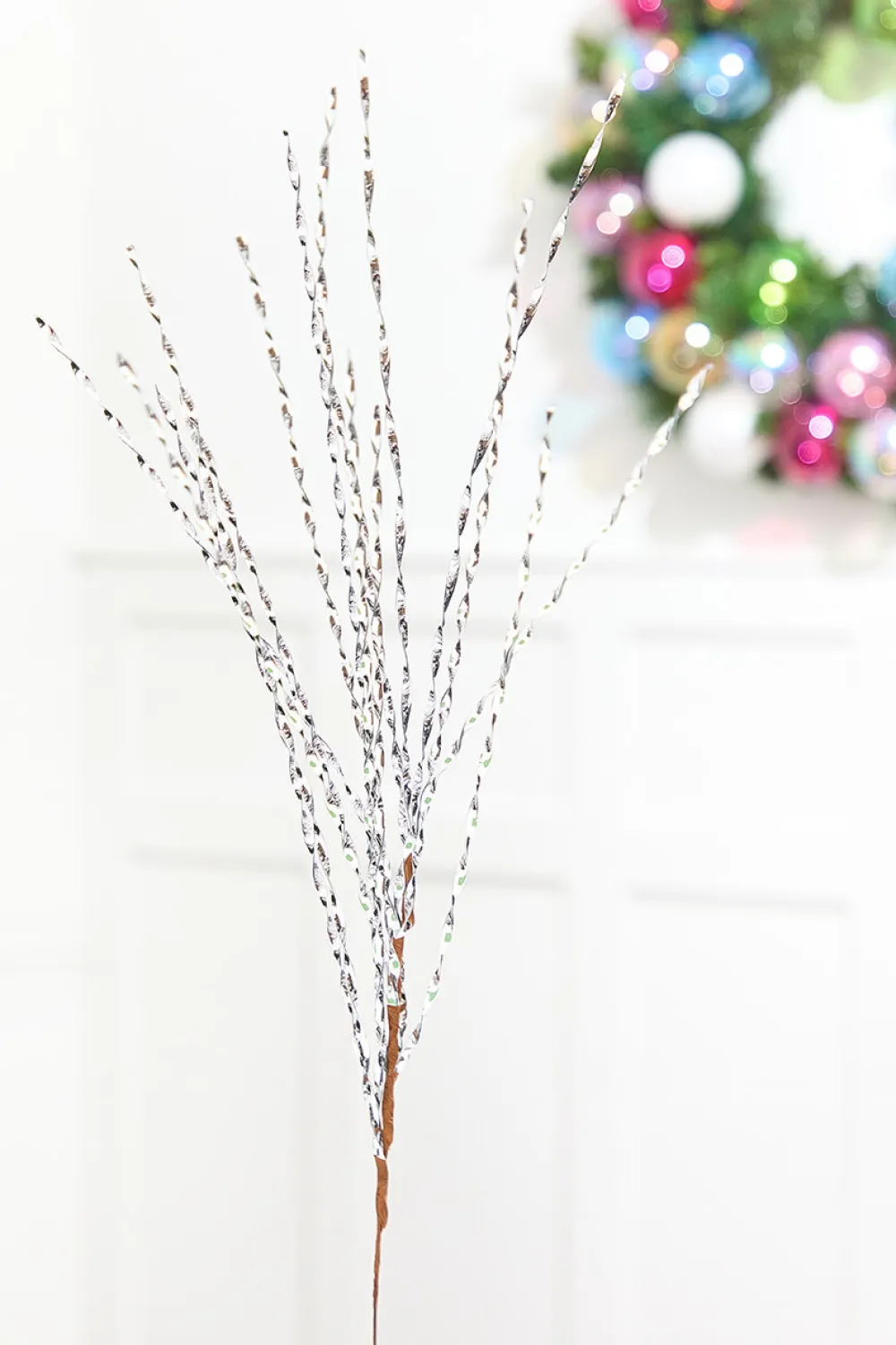 Decorator's Warehouse 32" Silver Twisted Grass Spray > White Christmas|Christmas Sale